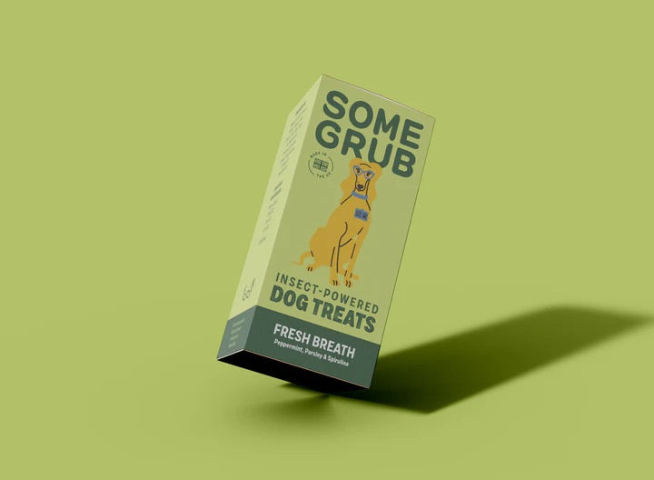 Some grub-breath freshening dog treats