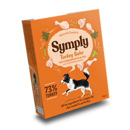 Symply Turkey wet bake dog food 395g